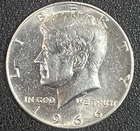 1966 Kennedy Half Dollar. Free Shipping! 40% Silver