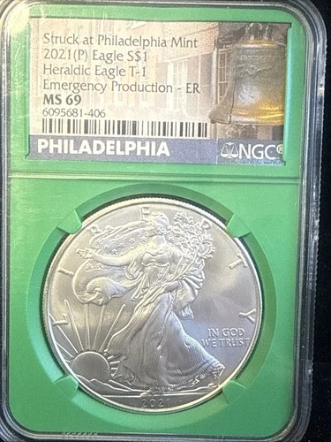 2021 (P) * NGC * Silver Eagle S$1 * MS69 * Emergency Production