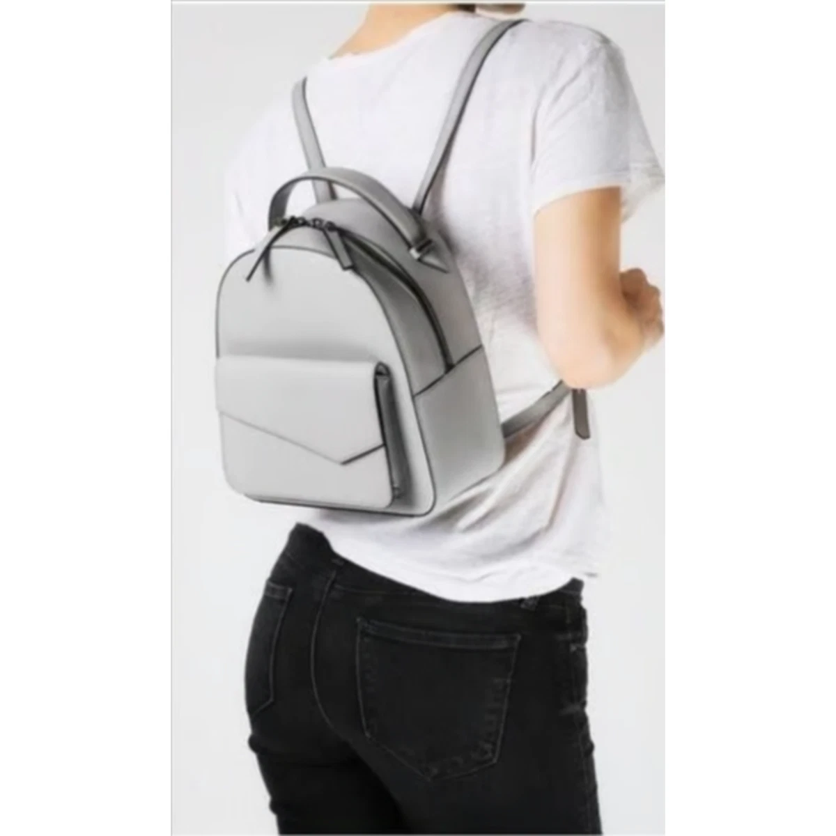 Botkier Gray Leather Women\'s Backpack ZOOLER Full Skin 100%Genuine Leather Backpack Black Women main image 4