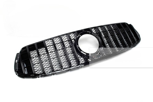 GT Style Front Hood Black Grille fits 2020-2022 Mercedes W253 X253 Facelife GLC - Picture 3 of 4