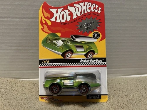 Hot Wheels 2007 1233/6500 RLC Rocket Bye Baby New w/Case Neo Classics Red Line