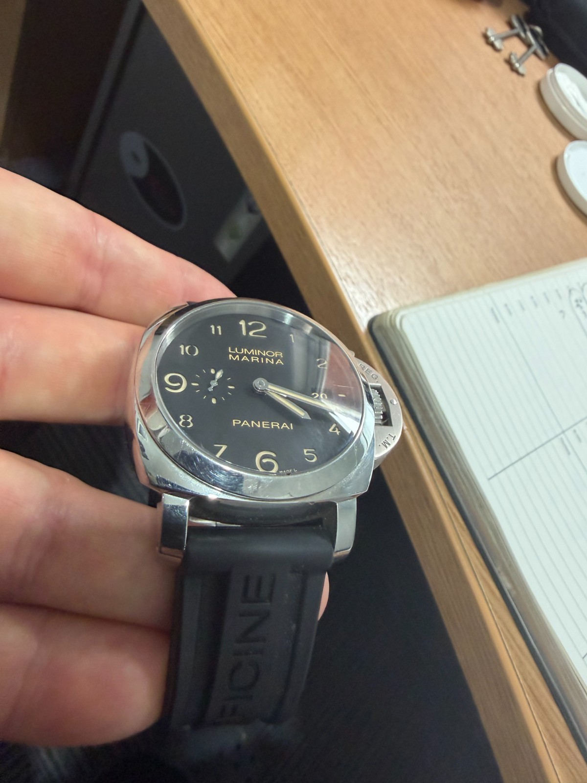 Panerai PAM00359 Luminor Marina 1950 44mm Automatic Dirty Dial Box & Extras