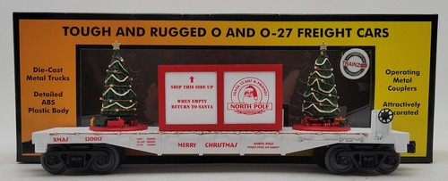 Coche plano de Navidad MTH 30-76685 O con árboles de Navidad blancos iluminados LN/caja | Zustand: Used
