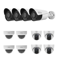 4MP Outdoor IR Fixed Security Camera with 120dB WDR Starlight Technology IP67...