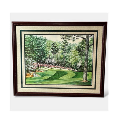 Augusta National 13th Hole Golf Gordon Wheeler Signed Ltd Ed Framed Masters Art