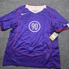 Nike Total 90 T90 Soccer Jersey Mens XL Purple Checkerboard Dri-FIT IM6299-547