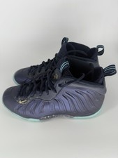 Nike Little Posite One GS Gold Stars Shoes Sneakers Mid Obsidian Blue Size 6.5 Y