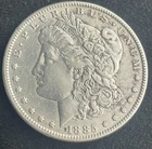 1885- $1 MORGAN SILVER DOLLAR, ESTATE SALE, BU, NICE COIN, COLLECTABLE, #0121