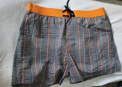 Bruno Banani Retro Jump Swimwear Short - Size Medium - Orange & Black - NWT