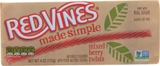 Mixed Berry Flavored Twist Licorice, Soft and Chewy, 4 Ounce (Pack of 9)