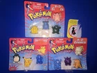 POKEMON  Lot Of 3 New Vintage 1999 Toy Island Nintendo 3D Erasers Stationary Set