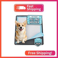 Dog Pee Pad Holder - Fits Up to 24 x 24 Pee Pad - 1 Pack - Black