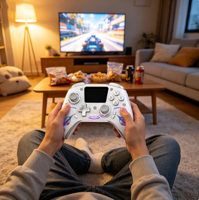 Interactive Screen Wireless Gaming Controller for PC/Switch/Android,Hall Effect