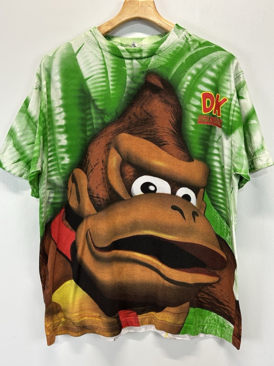 Vtg Donkey Kong Country 1994 Tshirt AOP 2 Sided Nintendo OSFM