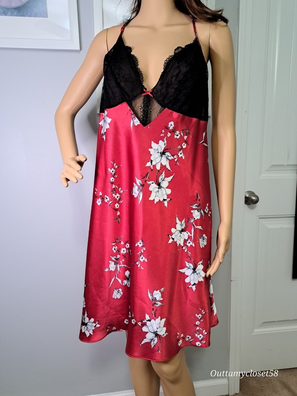 T-Strap Chemise.  Apt.9 Intimates, Size XXL.  Red, Lace Bust. Sissy Fem CD Trans