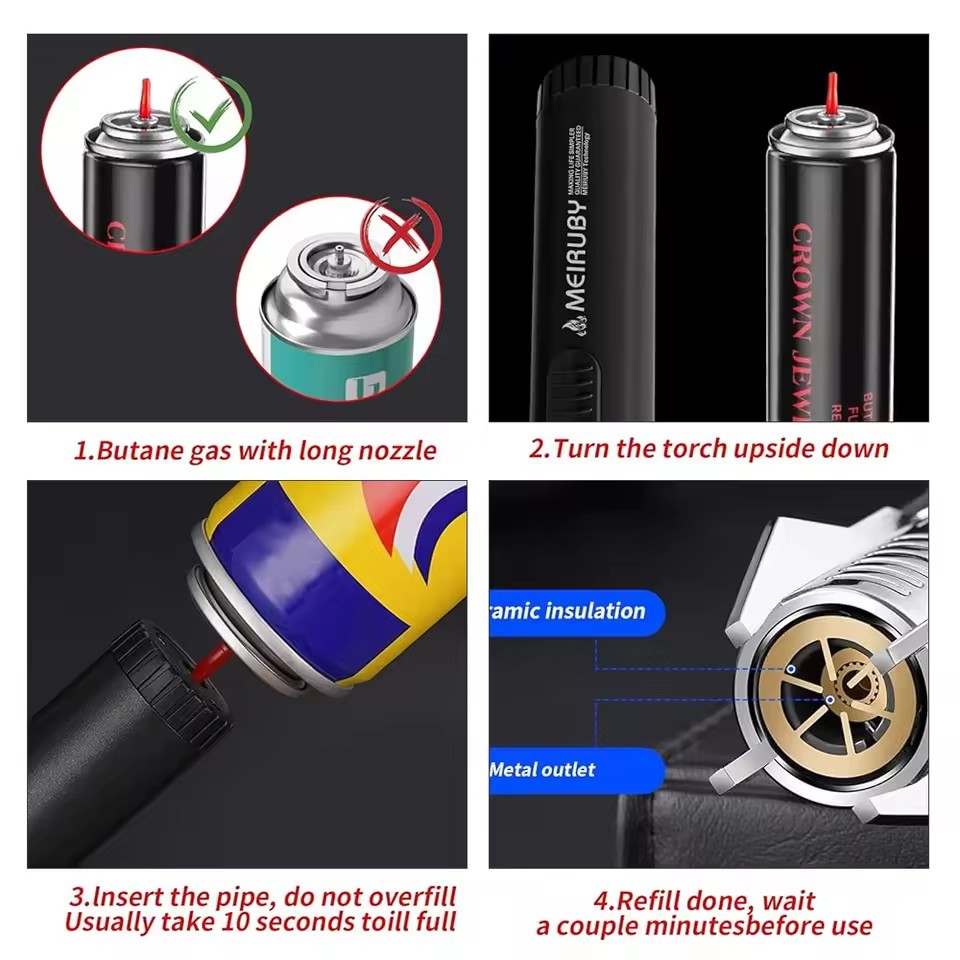 Windproof Turbo Torch Cigar Lighter 360 Degree Ignition DARTH VADER THEMED