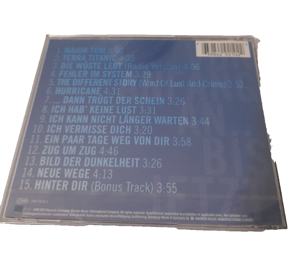 Peter Schilling-CD-Das Ultimativ Beste u.a. Major Tom-Hurricane-NEU & OVP - Bild 2 von 2