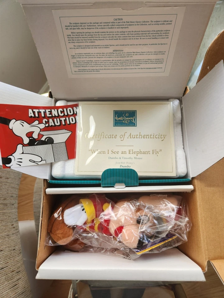 Елочное украшение WDCC Disney Dumbo Timothy Mouse When I See An Elephant Fly с сертификатом подлинности НОВОЕ! - Изображение 4 из 4