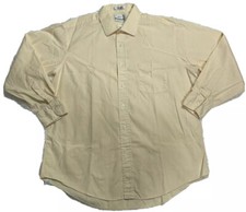 Van Heusen Mens 17/32-33 417 Pinpoint Oxford Yellow Shirt Rn36543 Made In USA