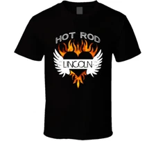 Lincoln Hot Rod Custom Car Name Cool Flame Heart Tattoo T Shirt