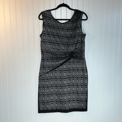 andrew marc dress black and white New York Marc Women 12 Lace Overlay Sleeveless party2