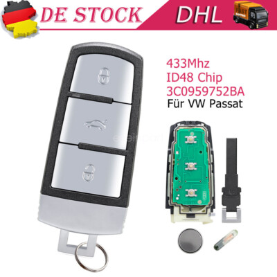 433MHz Funk Schlüssel Smartkey für VW Passat 3C B6 B7 CC Magotan 3C0959752BA
