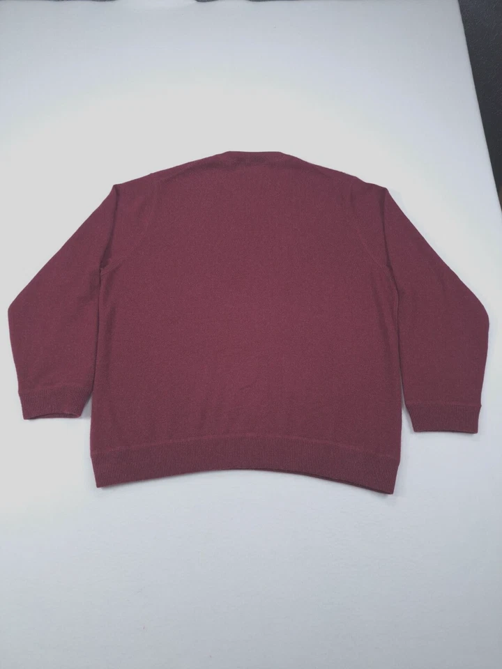 Suéter Ballantyne Saks Fifth Avenue para mujer XL borgoña cachemir manga larga Foto 2 de 4