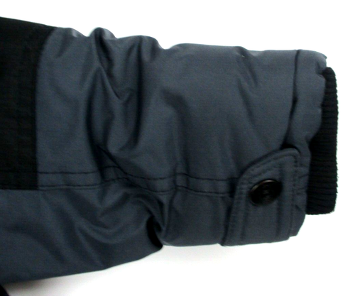 DKNY Cappotto Invernale Cappuccio Isolato Ecopelliccia Logo Doppia Chiusura Grigio Nero Taglia 2T - Foto 8 di 18