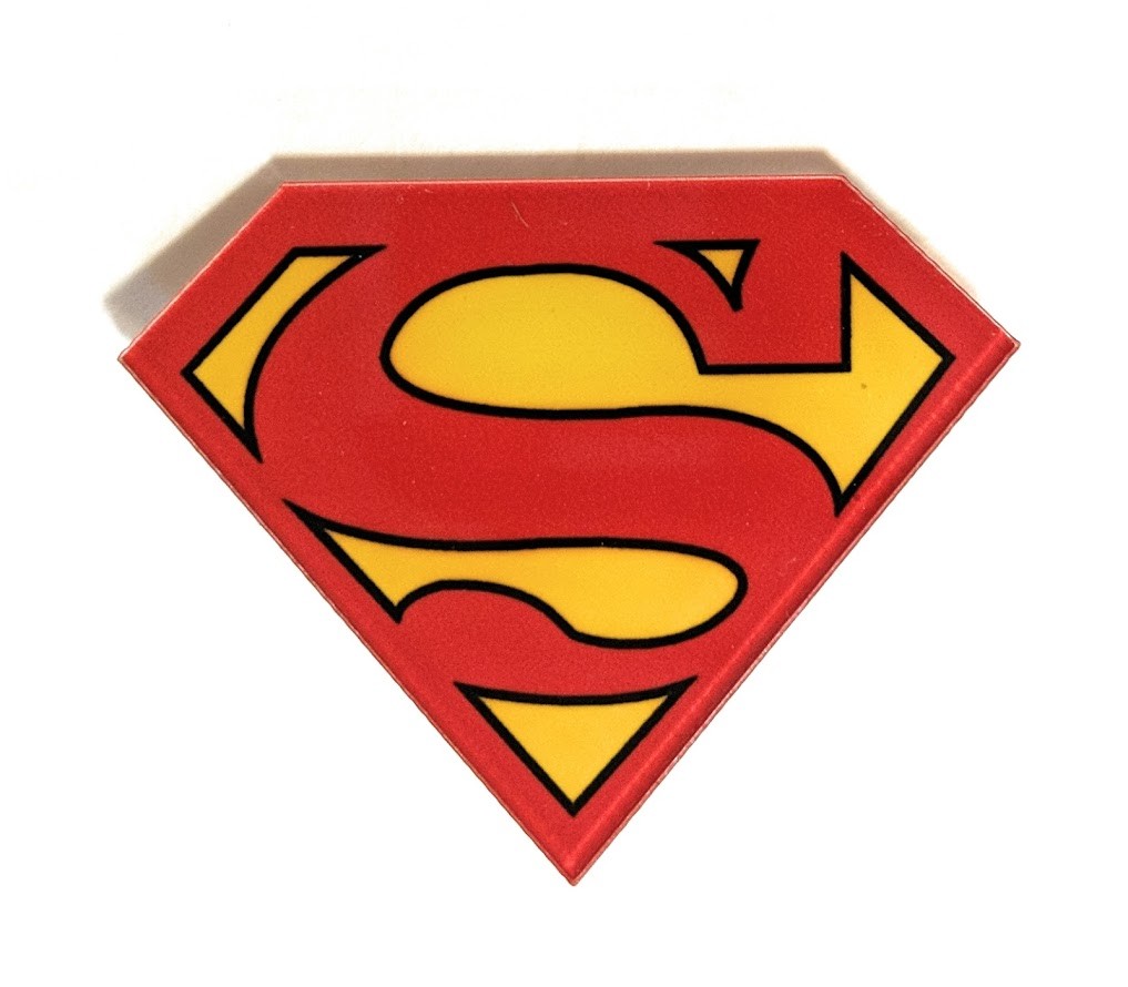 Classic SUPERMAN Logo Acrylic Pin Badge - Cosplay Retro DC