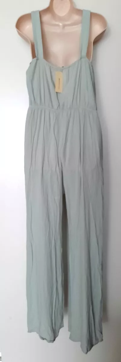 Monteau Los Angeles Aqua Green Jumpsuit Size XL NWT | eBay