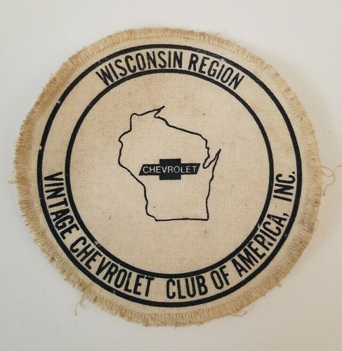 Rare Vintage Chevrolet Club of American Inc. Wisconsin Region 3.75" Round Patch