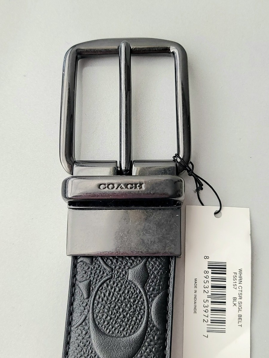 ベルト COACH 38MM C Harness Buckle CE866 COACH Harness Buckle Black Reversible Belt Cut To Size 38mm