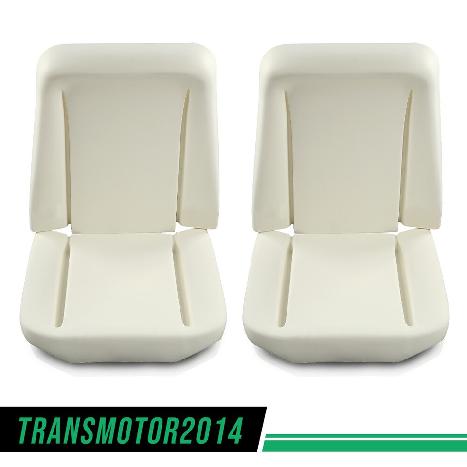 Pair Front Bucket Seat Foam Bun Cushion Upper & Lower Fit For 1966-1972 ...