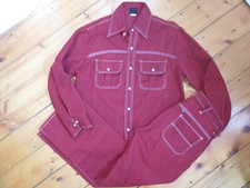 vtg SEARS Hands Off Matching Leisure pants Shirt Suit M/34 mens Single Stitch