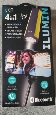 iJoy 4in1 Bluetooth Speak Selfie Stick Power bank Flash Light