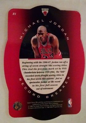マイケルジョーダン　1996UD SPX record breaker #R1 1996 SPx #R1 Michael Jordan/Record Breaker Team: Chicago Bulls | eBay