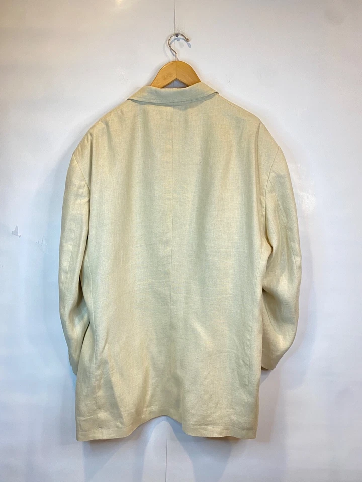 Blazer chaqueta deportiva RRL Double RL Ralph Lauren 100 % lino blanco roto para hombre XL Foto 2 de 4