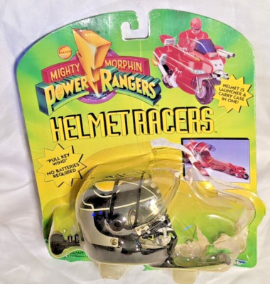 1994 Vintage Sabian's Mighty Morphin Helmet Racers, pull key wind.