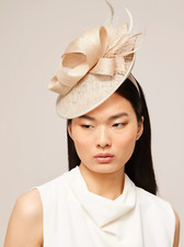 John Lewis Mabel Medium Disc Chunky Loops Fascinator - Champagne - RRP £95
