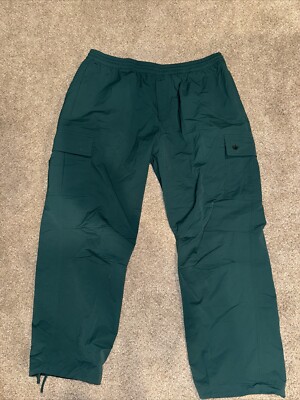 NWT Adidas Nylon Ripstop Cargo Pants Men's XS Green Baggy Lifestyle Streetwear
