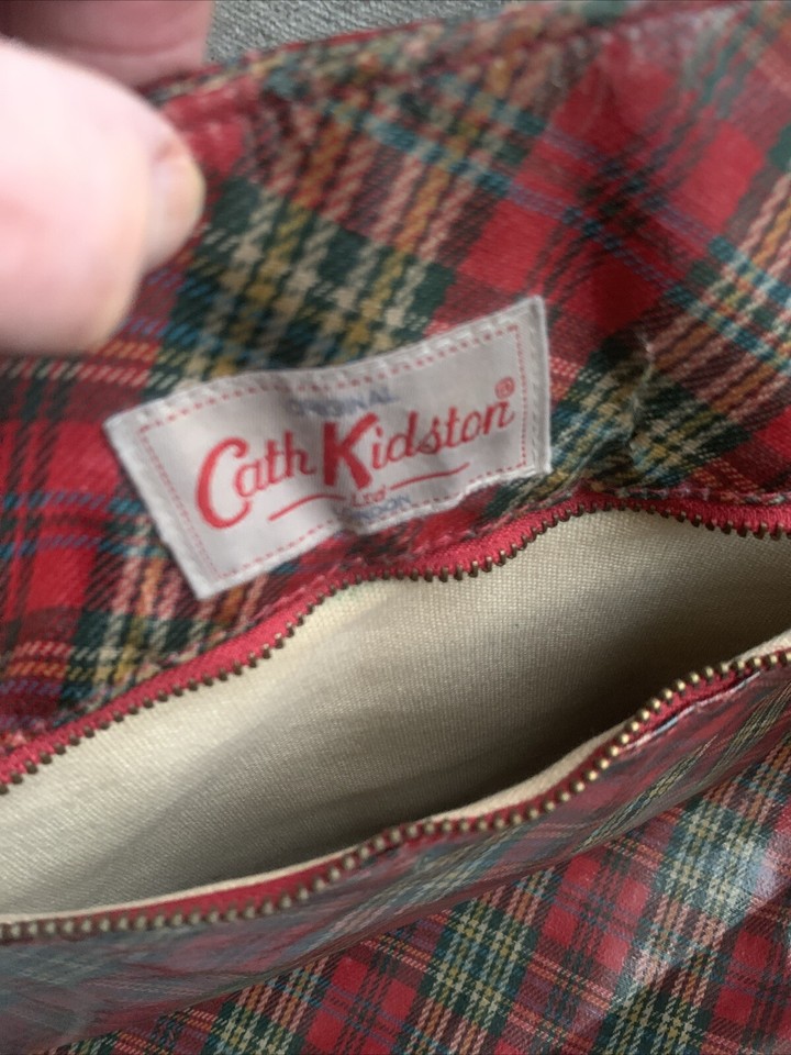 Vintage Tartan Oil Cloth Cross Body Bag By”Cath Kidston” 13”x13” eBay