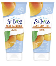 TWO PACK ST IVES ACNE CONTROL, APRICOT SCRUB DEEPLY EXFOLIATES