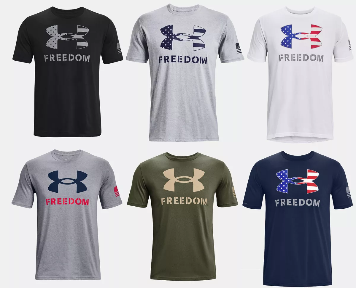 Under Armour Mens UA Freedom Big Flag Logo Short Sleeve Graphic T-Shirt SS  Tee