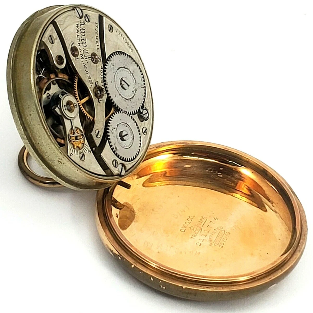 1908 waltham top pocket watch