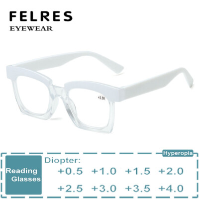 Fashion Square Reading Glasses For Women Full Frame Classics Presbyopic Glasses