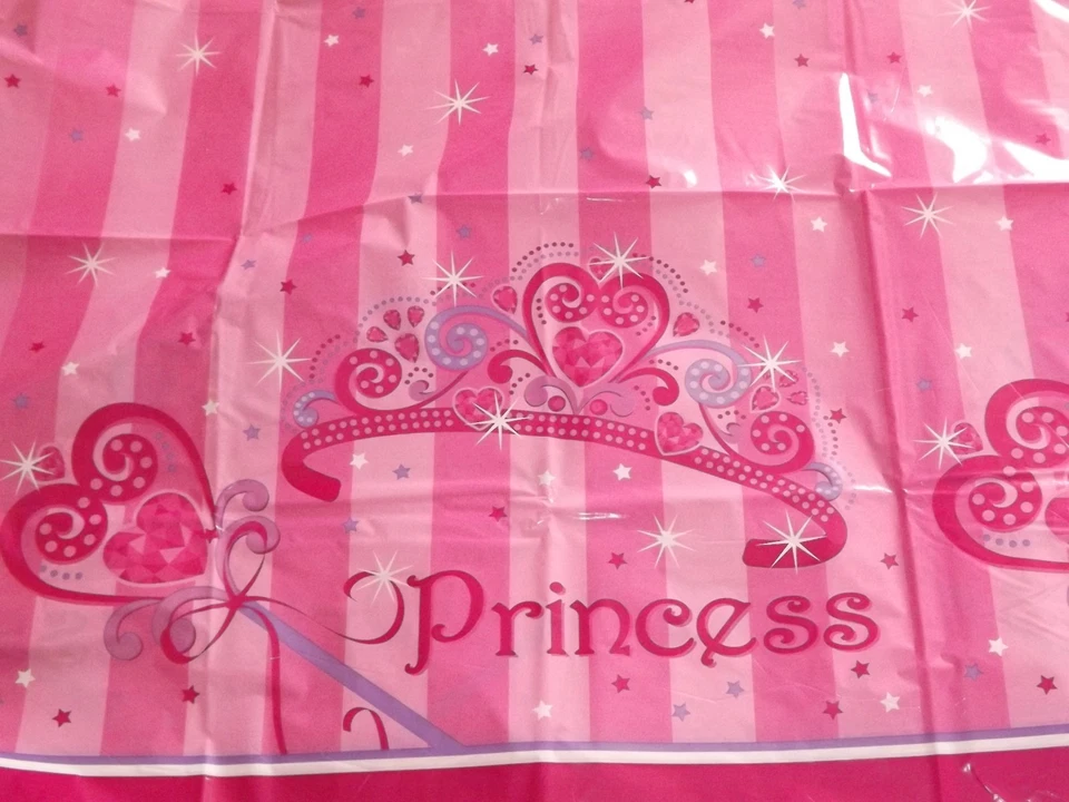 Princess Stripe Table Cover, Birthday Party, Baby Shower, Bake Sale - 54" x 84" - Image 3 of 3