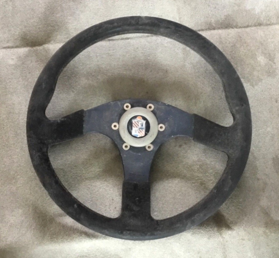 13" Black Industry No. 1 Leather Steering in Italy Wheel Made