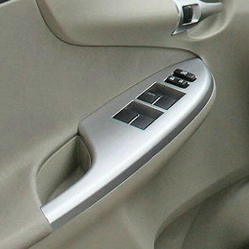Juego de 4 puertas interruptor ventana embellecedor cubierta bisel panel para Toyota Corolla 2009-2013 Foto 3 de 4