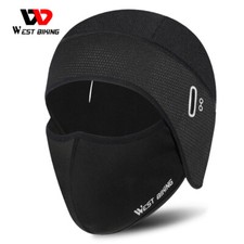 WEST BIKING Winter Sports Cap Ski Cycling Helmet Hat Headwear Face Mask Black
