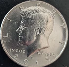 JFK HALF DOLLAR - 2015 D - VERY LOW MINTAGE - NIFC - BU - FREE SHIPPING